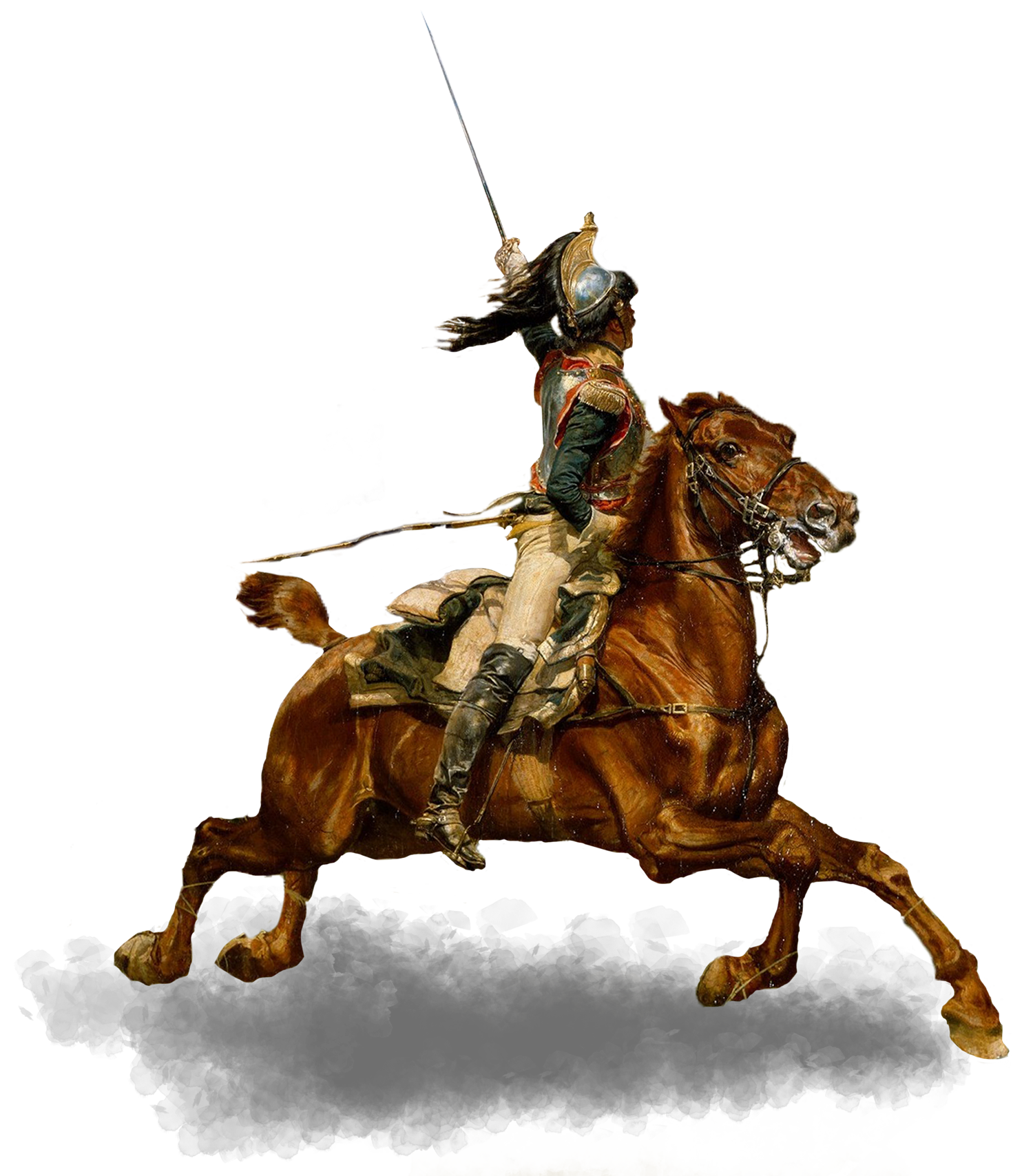 Gemälde eines kämpfenden Reiters